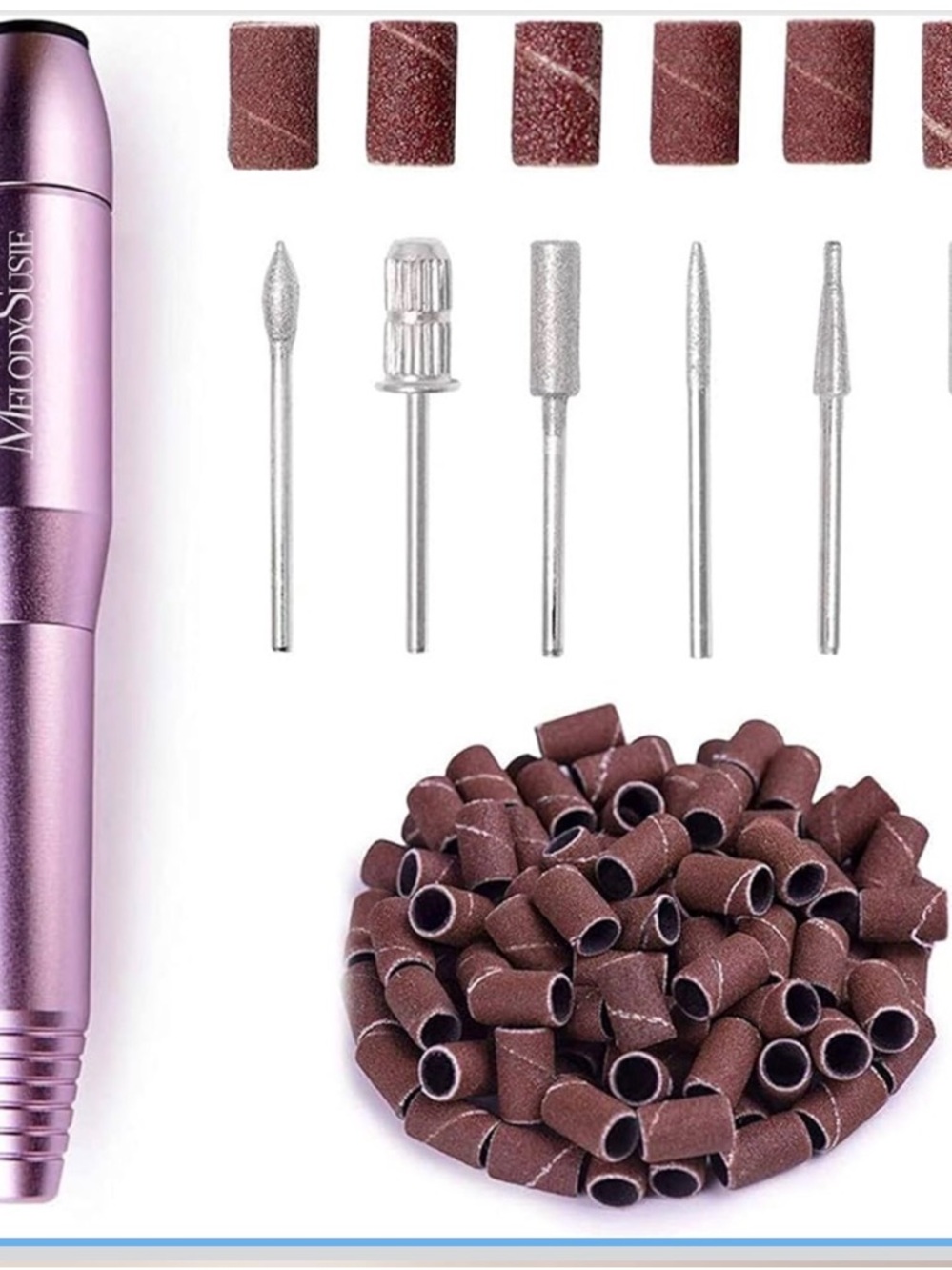 Portable Melody Susie Electric Nail Drill Kit - Metallic Pink